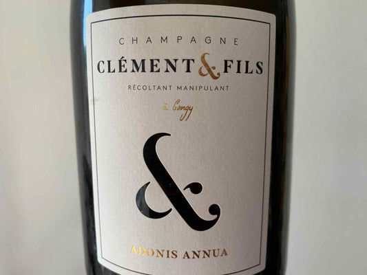 Label of Adonis Annua from Clement et Fils, Winzer Champagner