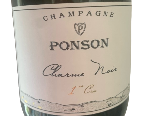 Flasche Ponson Champagner Premier Cru und Charme Noir Extra-Brut 2019