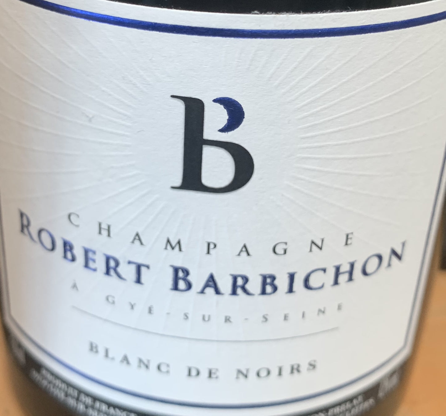 Label of Robert Barbichon & Fils Blanc de Noirs Extra Brut