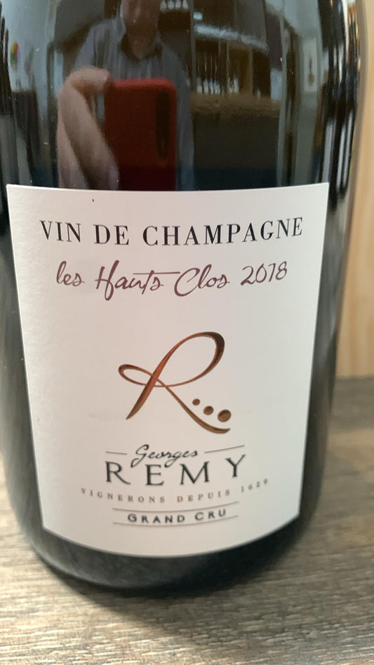 Champagne Georges Remy Hauts Clos 2018 – Grand Cru Pinot Noir, Brut Nature, 13% Vol., enthält Sulfite.