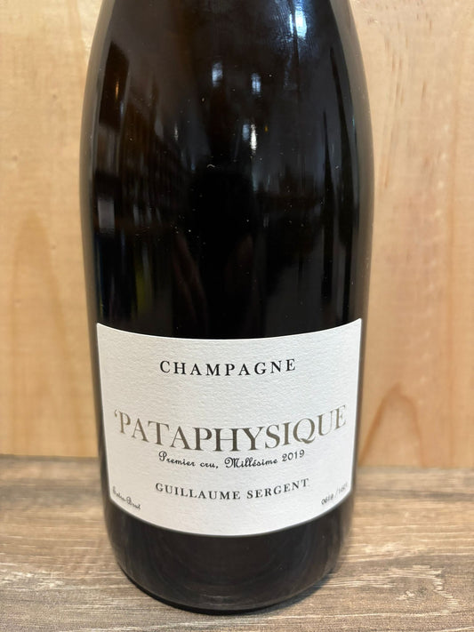 Champagne Guillaume Sergent ‘Pataphysique’ 2019 Extra Brut – neu Oktober 2025, 100 % Meunier, Dégorgement Juli 2025, 0 g/l Dosage, Premier Cru Vrigny.