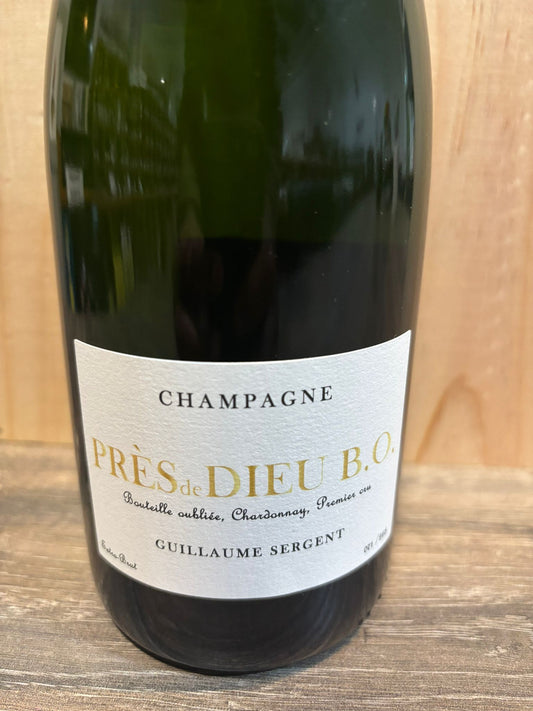 Champagne Guillaume Sergent Près de Dieu B.O. Premier Cru Extra Brut – neu Oktober 2025, Chardonnay, Tirage 2019, Dégorgement Juli 2025, Dosage 0 g/l.