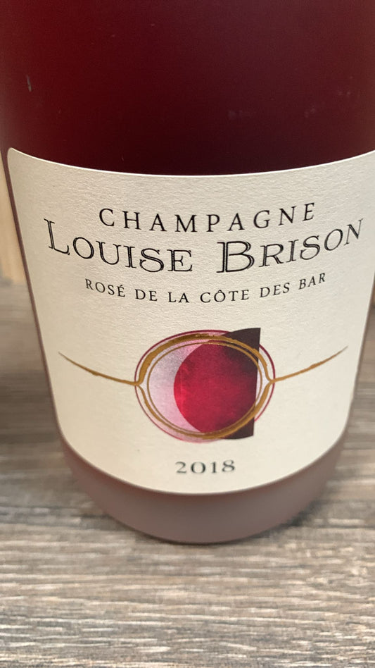 Champagne Louise Brison Rosé 2018 Brut Nature, reinsortiger Pinot Noir aus der Côte des Bar.