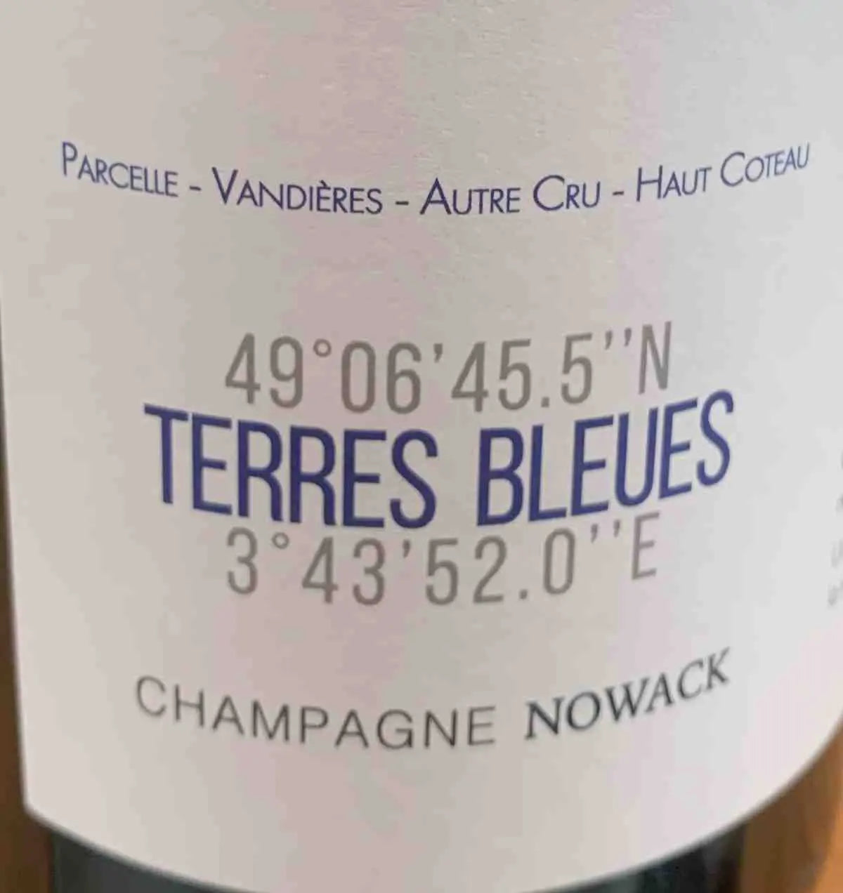 Champagne Nowack – Les Terres Bleues 2022