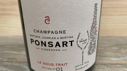 Champagne Ponsart Le Sous-Trait Extra Brut – Cuvée aus 70 % Meunier und 30 % Chardonnay, Janvry & Germigny, 13 % vol., enthält Sulfite