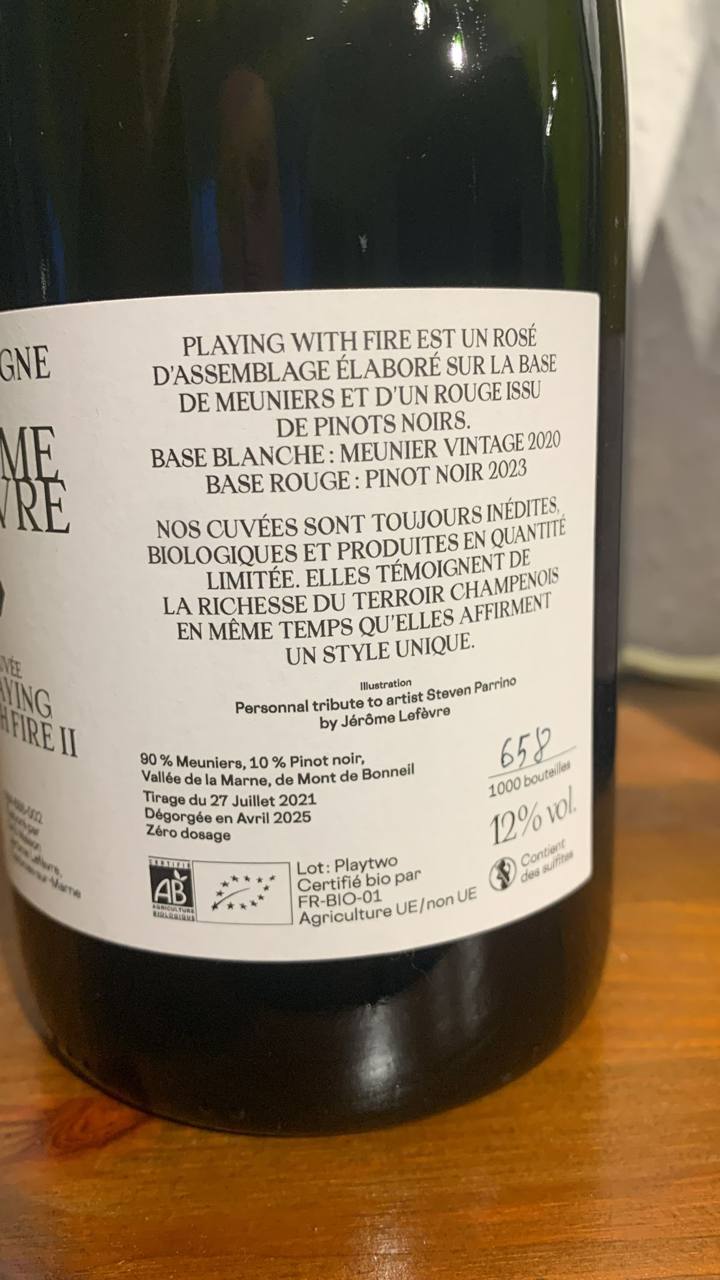 Champagne Jérôme Lefèvre – Playing with Fire |