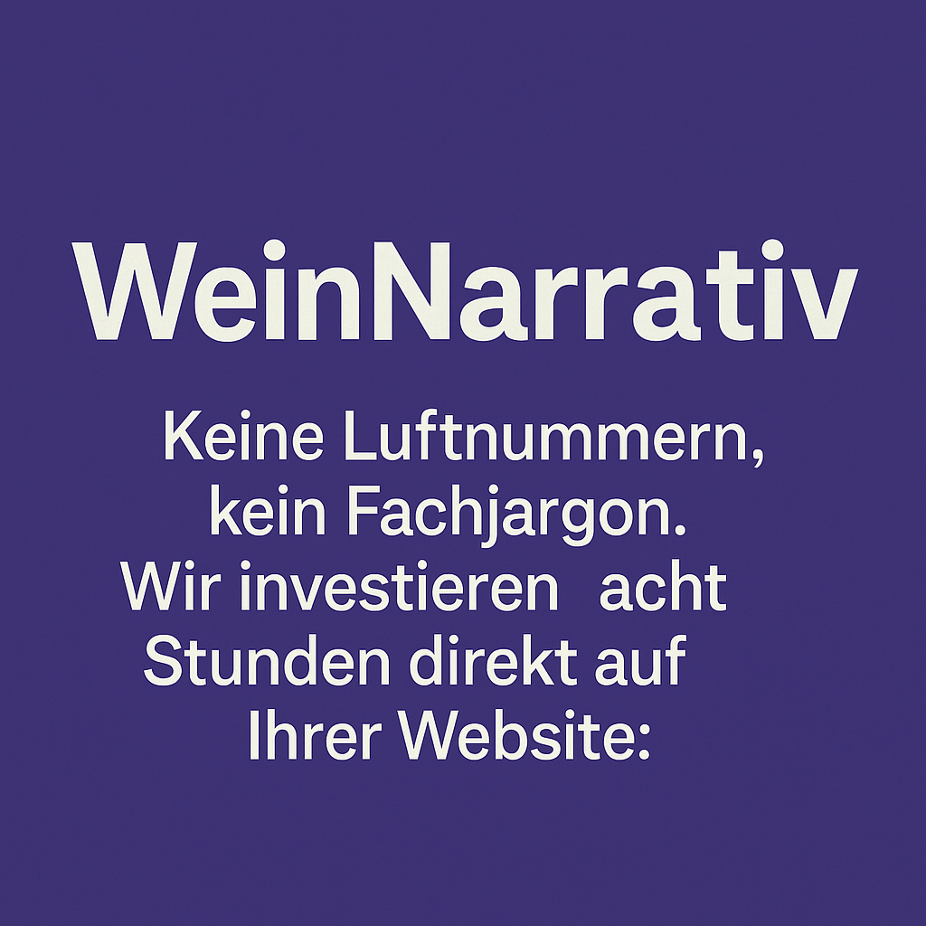 WeinNarrativ – Einstieg (8 Stunden / 1 Monat)