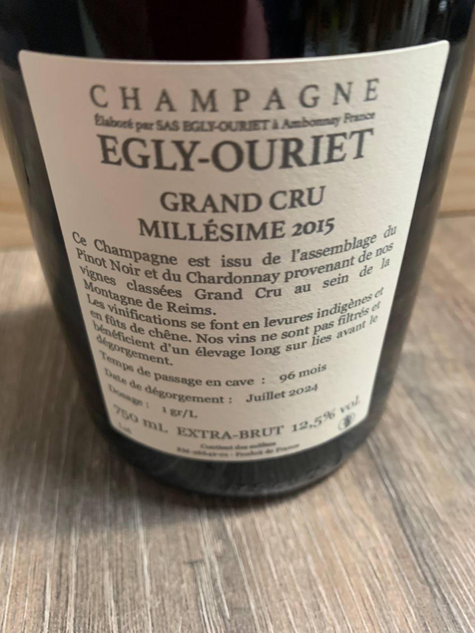 Egly-Ouriet Grand Cru Millésime 2015