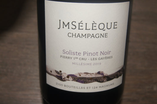 J M Seleque 'Soliste Pinot Noir' Pierry Premier Cru Les Gayeres 2019