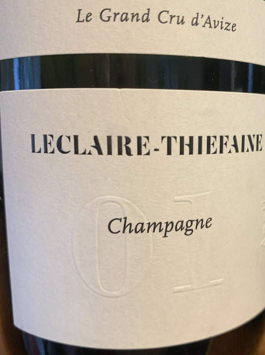 Leclaire-Thiefaine 'Cuvee 01 - Apolline' Avize Grand Cru
