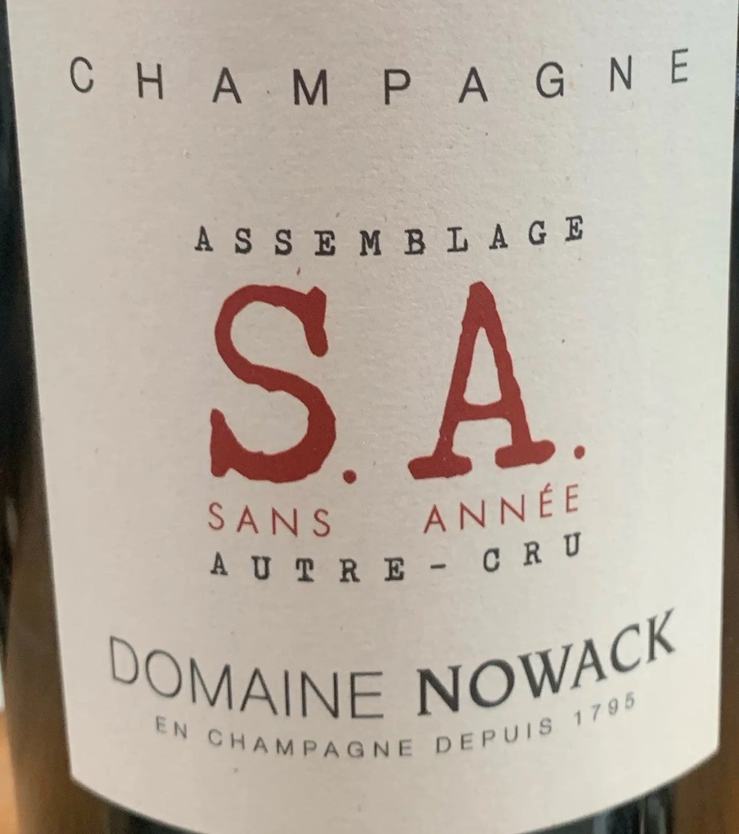 Domaine Nowack Champagne Assemblage S.A. Sans Année