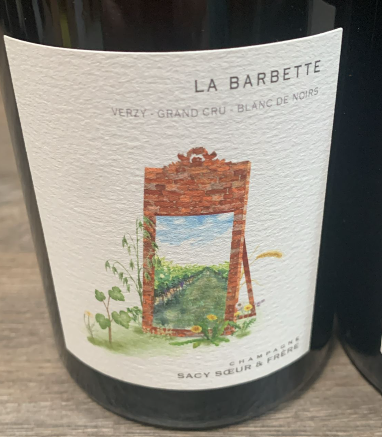 Sacy Sœur & Frère La Barbette 2022 Grand Cru Brut Nature aus Verzy Grand Cru, Einzellagen-Champagner aus 100 Prozent Pinot Noir