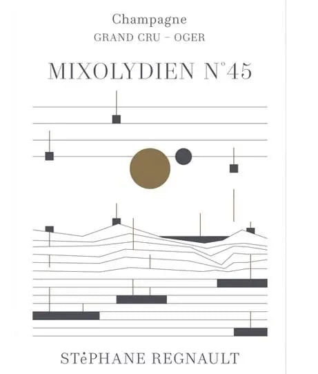 Champagne Stéphane Regnault Mixolydien Grand Cru Extra Brut – biodynamischer Chardonnay aus Oger mit kalkreichem Terroir und spontaner Gärung.