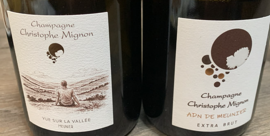 Christophe Mignon Vue sur la Vallée Extra Brut + ADN de Meunier Extra Brut · 2 Flaschen · 89,90 €