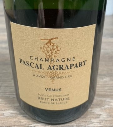 A bottle of venus 2018 from Agrapart. A producer discussed inthe blog article Champagner-Trends im Juli 2024