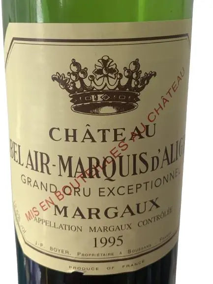 1995 Chateau Bel Air Marquis d'Aligre Margaux Wein