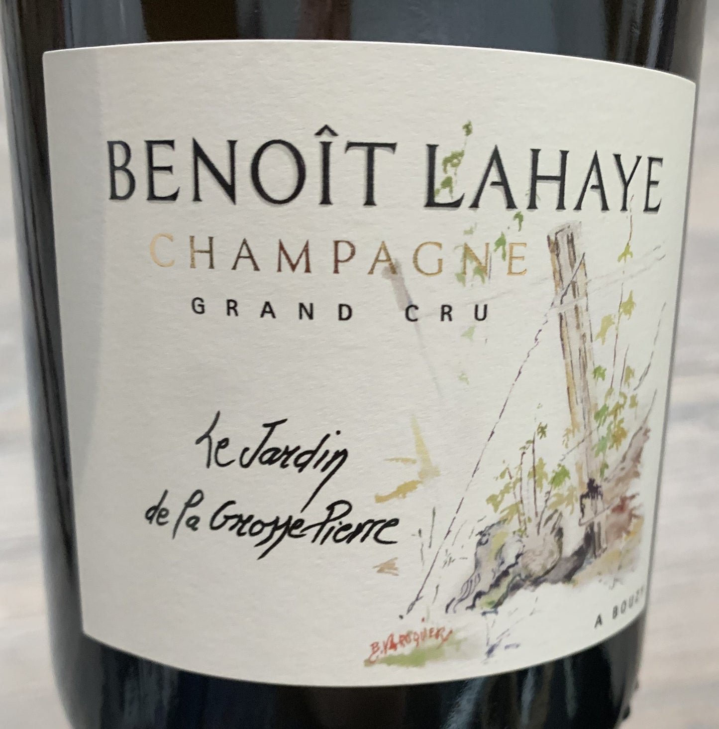 Erfahren Sie mehr über den Champagne Benoit Lahaye 'Le Jardin de la Grosse Pierre' Millésime 2019 aus Bouzy Grand Cru und seine besondere Parzelle.