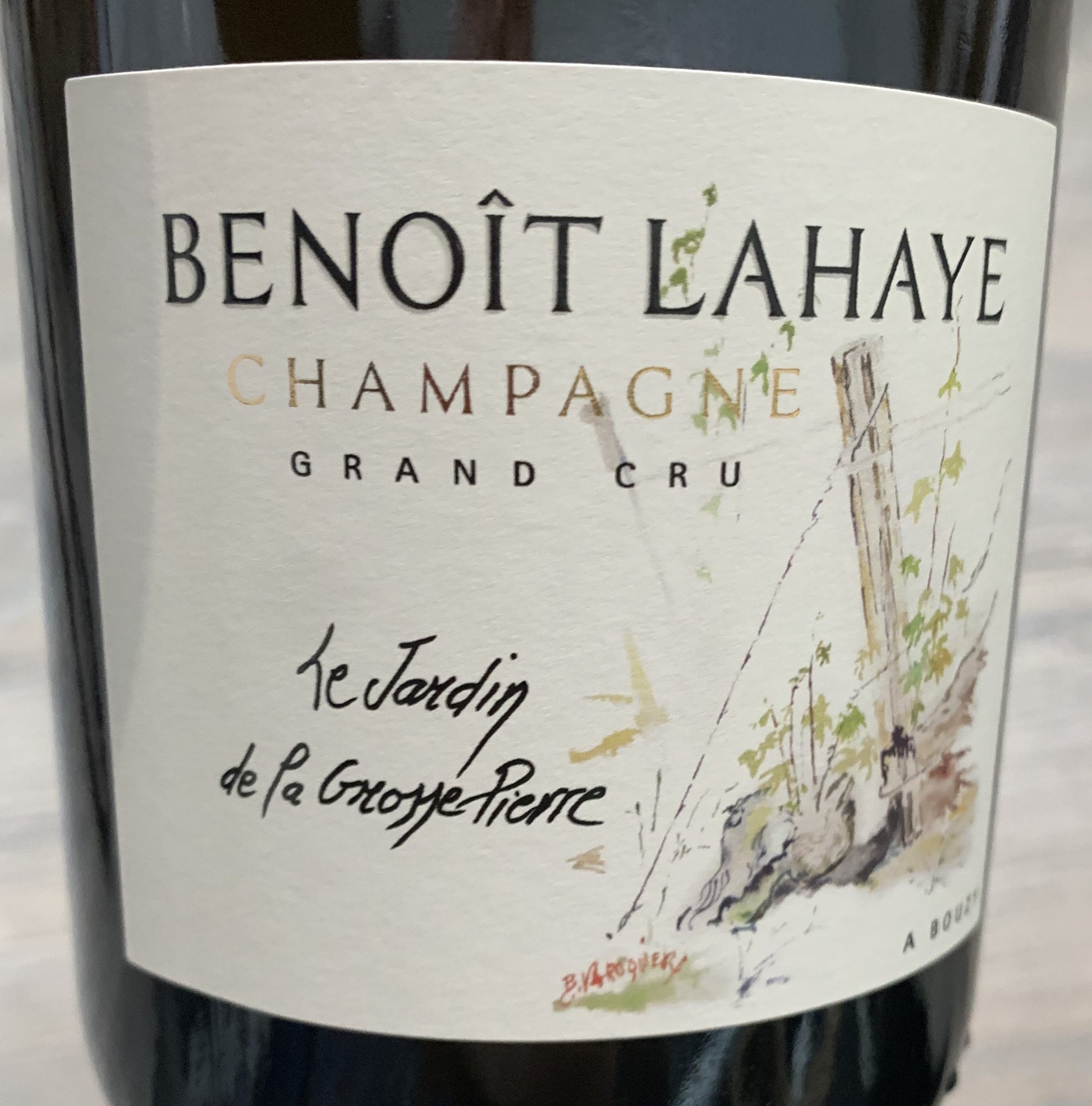Erfahren Sie mehr über den Champagne Benoit Lahaye 'Le Jardin de la Grosse Pierre' Millésime 2019 aus Bouzy Grand Cru und seine besondere Parzelle.