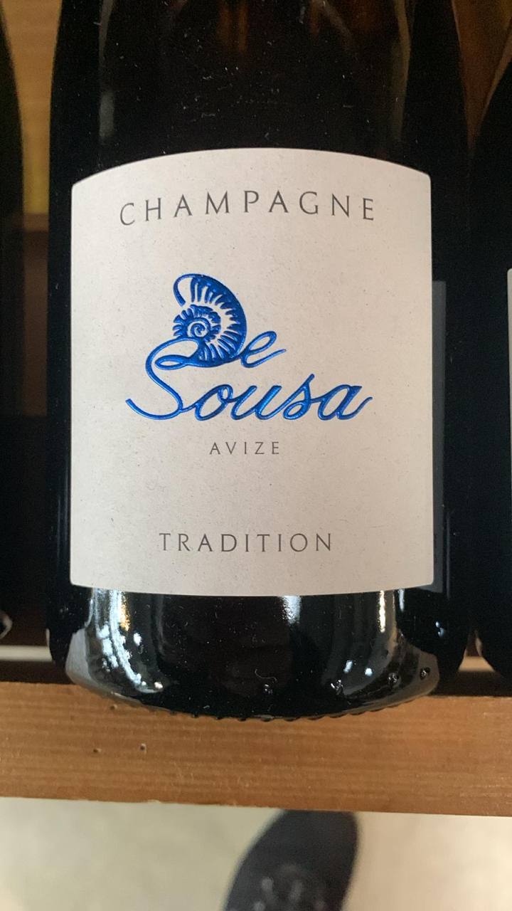 Champagne De Sousa Tradition Assemblage Extra-Brut Etikett 12,5 % vol enthält Sulfite 29.11.2025