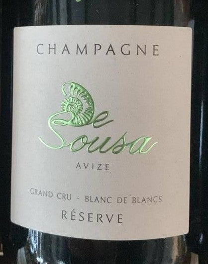 De Sousa Grand Cru Blanc de Blancs Réserve Extra-Brut Etikett 12,5 % vol enthält Sulfite 29.11.2025