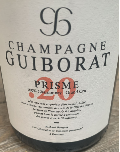 Champagne Guiborat Prisme 2020 Blanc de Blancs Grand Cru Cramant Chouilly Extra Brut 12,5% vol Flasche Etikett