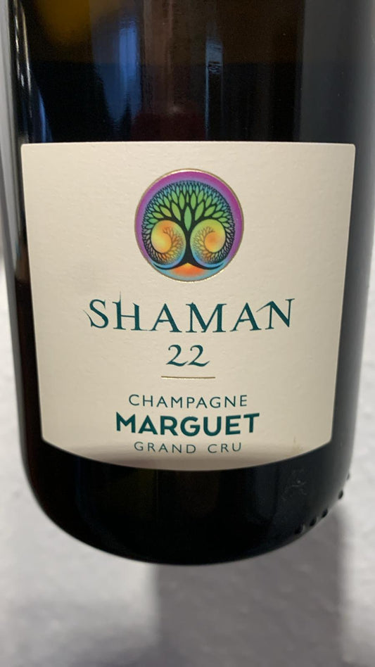 Flasche Champagne Marguet Shaman 22 Grand Cru Brut Nature mit Demeter-Siegel – 09.10.2025