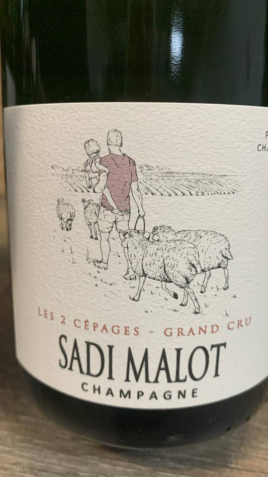 Champagne Sadi Malot Les 2 Cépages Grand Cru – Solera-Blend aus Verzy (60 % Pinot Noir, 40 % Chardonnay)