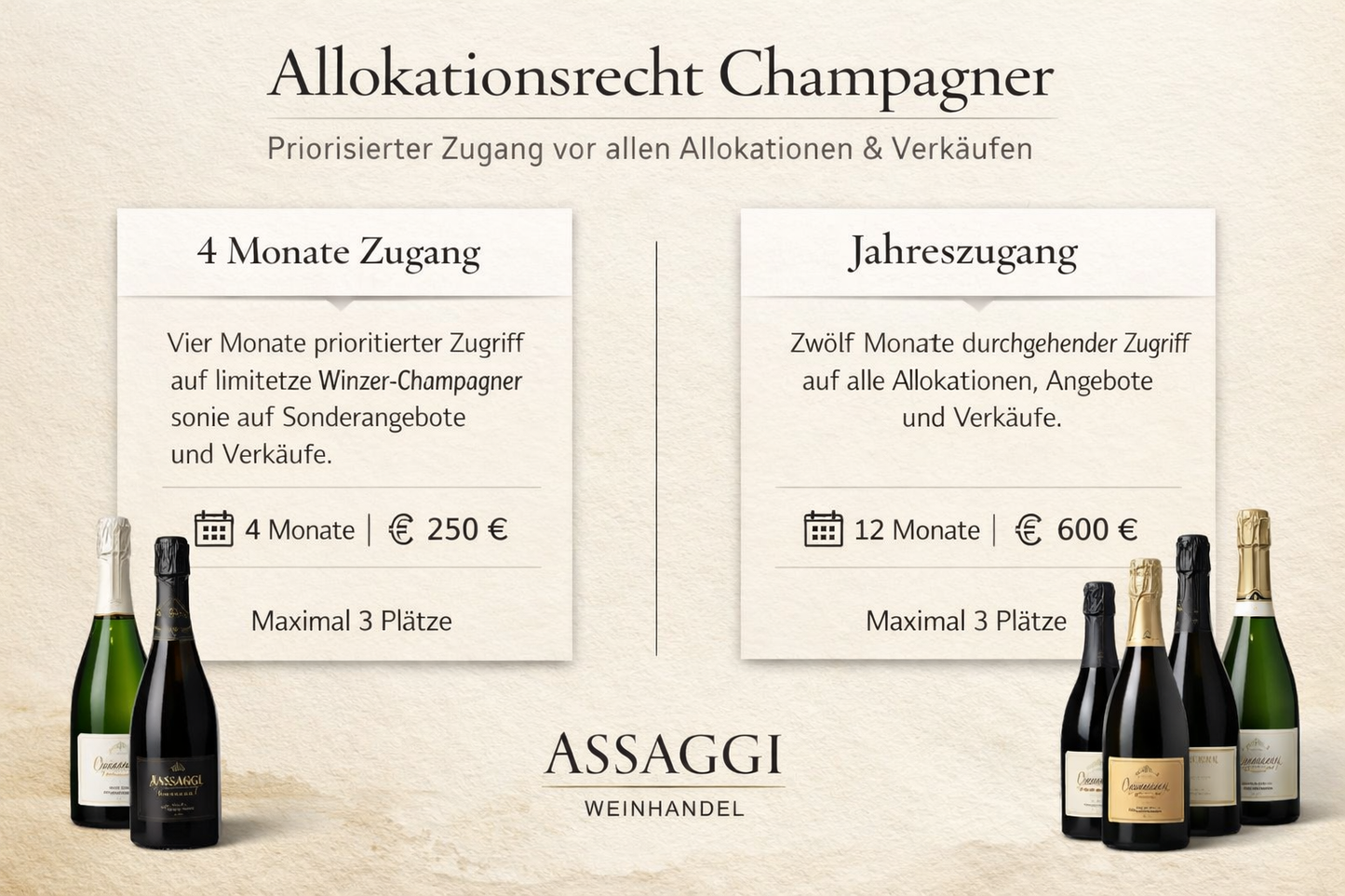 Allokationsrecht Champagner – Jahreszugang