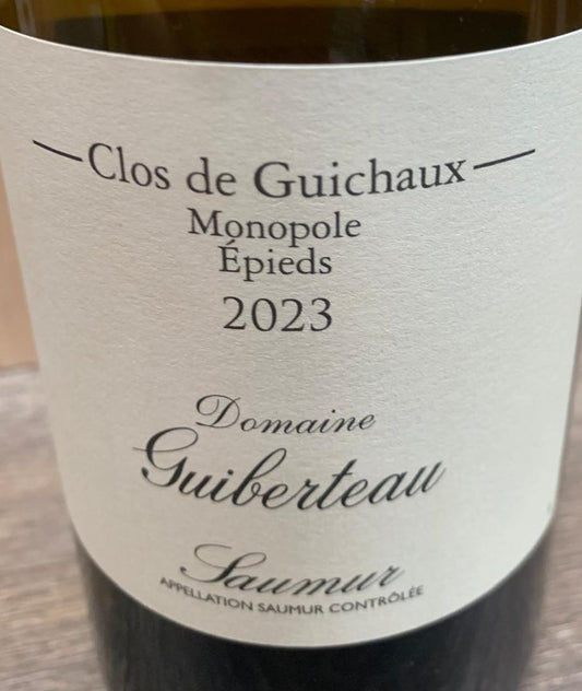 Flaschenetikett Domaine Guiberteau Clos de Guichaux Monopole Épieds 2023 – Chenin Blanc aus Saumur.