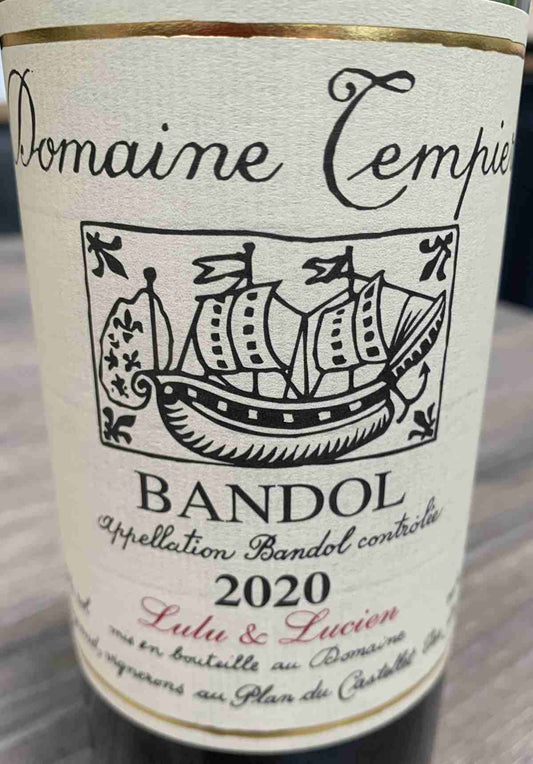2020 Domaine Tempier Bandol 'Lulu & Lucien' – Ein Mouvedre-Wein mit dunklen Früchten, Gewürzen und Wildkräutern, ideal zu gegrilltem Fleisch oder geschmorter Lammkeule.