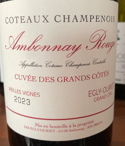Egly-Ouriet Ambonnay Rouge 2023 – Cuvée des Grands Côtes Vieilles Vigne