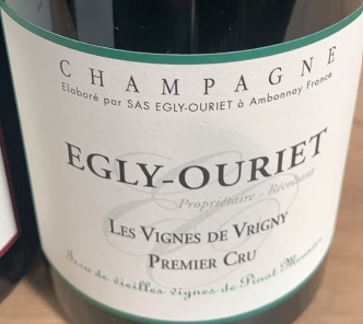 Egly-Ouriet Les Vignes de Vrigny Premier Cru Extra Brut, Pinot Meunier, Basis 2022, Dégorgement Juli 2026