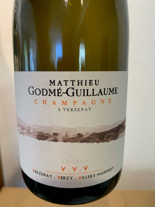 The label of Matthieu Godmé-Guillaume V.V.V Extra Brut
