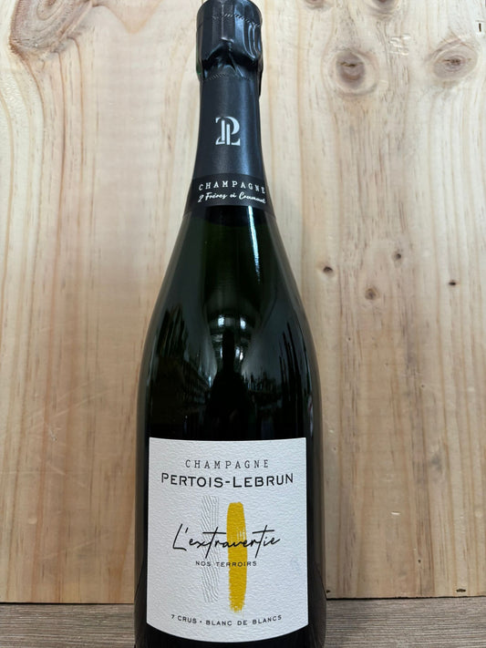 Flasche Pertois-Lebrun ‘L’Extravertie’ Blanc de Blancs – eleganter Champagner aus Grand Cru-Lagen der Côte des Blancs