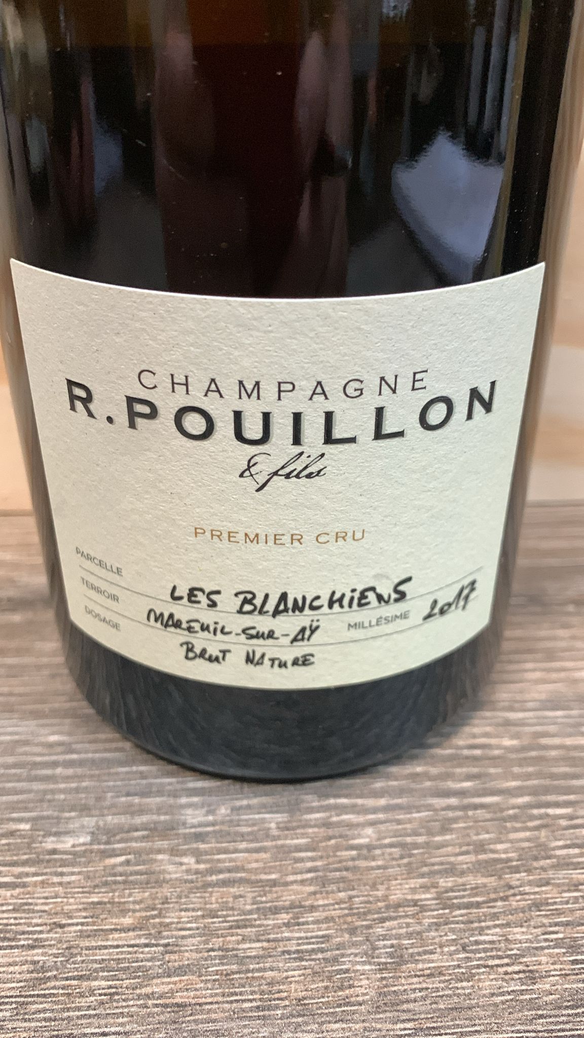 R. Pouillon & Fils Les Blanchiens Premier Cru Brut Nature 2018