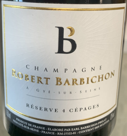 Label of Robert Barbichon & Fils Reserve 4 Cepages Brut      Robert Barbichon & Fils Reserve 4 Cepages Brut