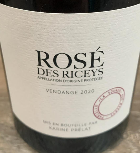 Rosé des Riceys 2020 – Karine Prélat La Sourde, 100 % Pinot Noir, 304 Flaschen, 12 % Vol., enthält Sulfite.