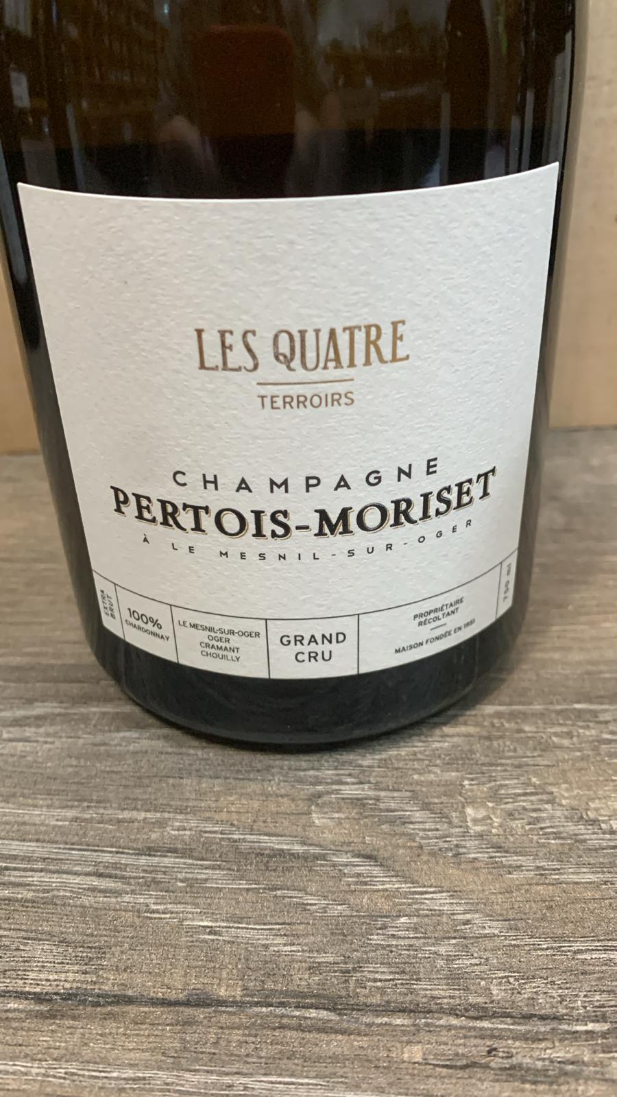Champagne Pertois-Moriset Les Quatre Terroirs Grand Cru Blanc de Blancs – 100% Chardonnay, 12,5 % vol., enthält Sulfite, exotische Früchte, Mineralität